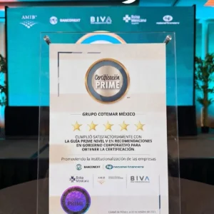 Grupo Cotemar alcanza la Certificación PRIME Nivel V Estrellas