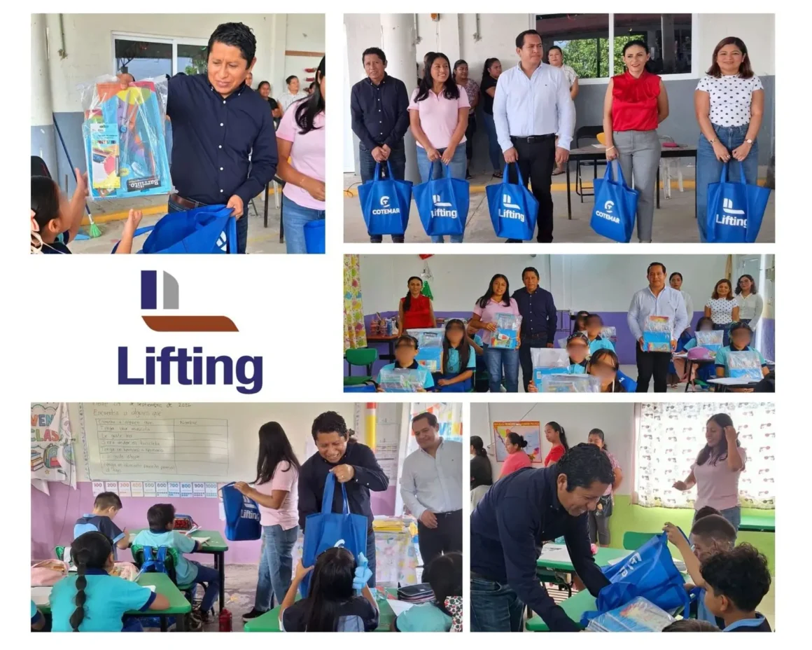 Lifting de México lleva su compromiso con la educación a las aulas de Villa Cuichapa en Moloacán, Veracruz
