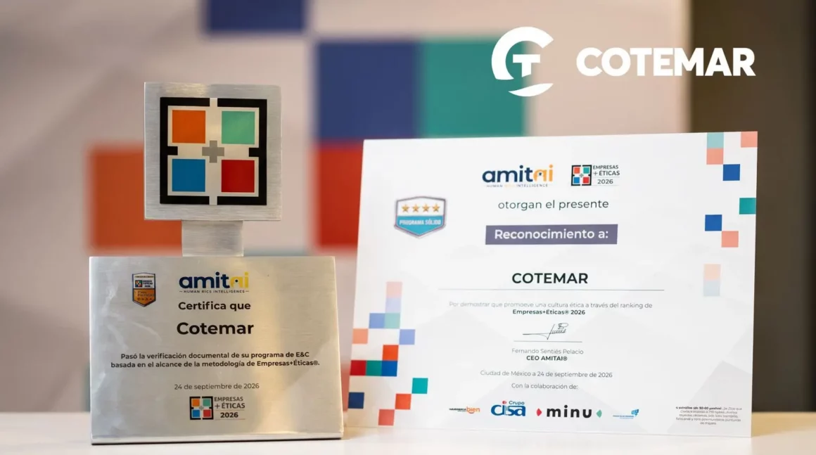 Cotemar obtiene la Certificación AMITAI® / Empresas+Éticas® y se posiciona en el Ranking E+E 2026 Cotemar obtiene la Certificación AMITAI® / Empresas+Éticas® y se posiciona en el Ranking E+E 2026
