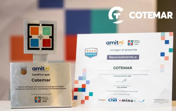 Cotemar obtiene la Certificación AMITAI® / Empresas+Éticas® y se posiciona en el Ranking E+E 2026 Cotemar obtiene la Certificación AMITAI® / Empresas+Éticas® y se posiciona en el Ranking E+E 2026